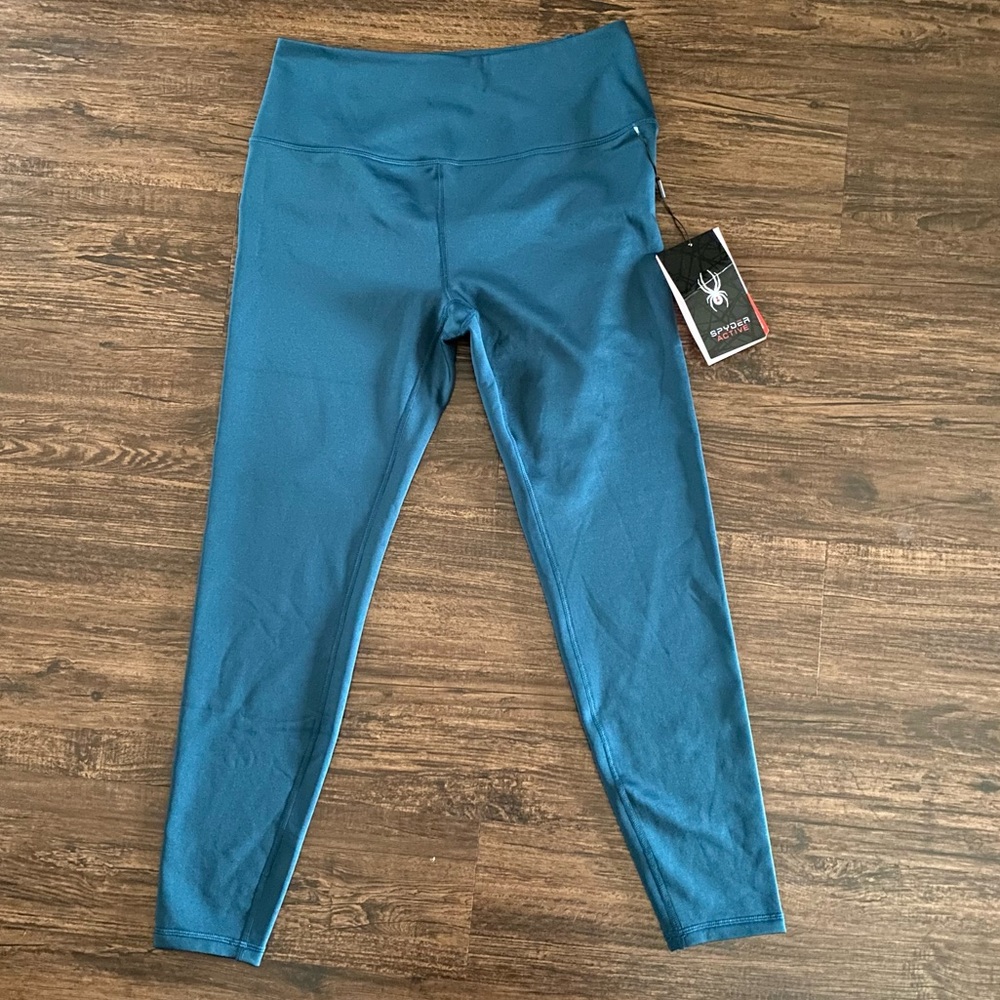 Spyder Active Green Fleece Lined Leggings NWT Large